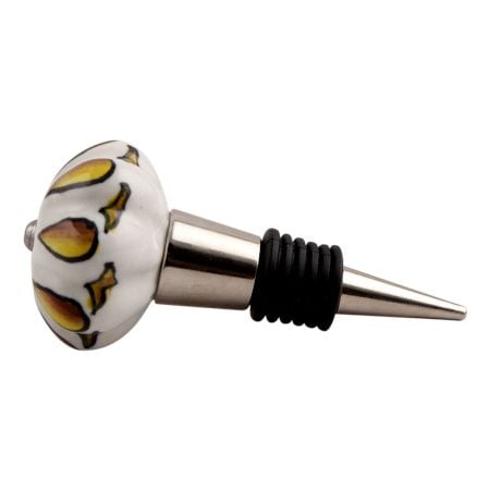 Sunflower Melon Ceramic Wine Stopper